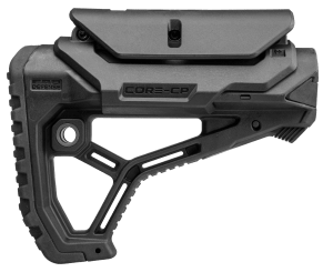FAB Defense FXGLCORECPB GL-Core Buttstock for AR-15/ M4 w/Adjustable Cheek-Rest Black Fiberglass Reinforced Polymer