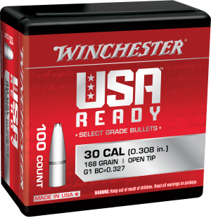 Winchester Ammo WBR30168 Centerfire Rifle 308 Win 168 gr Open Tip 100rd Box