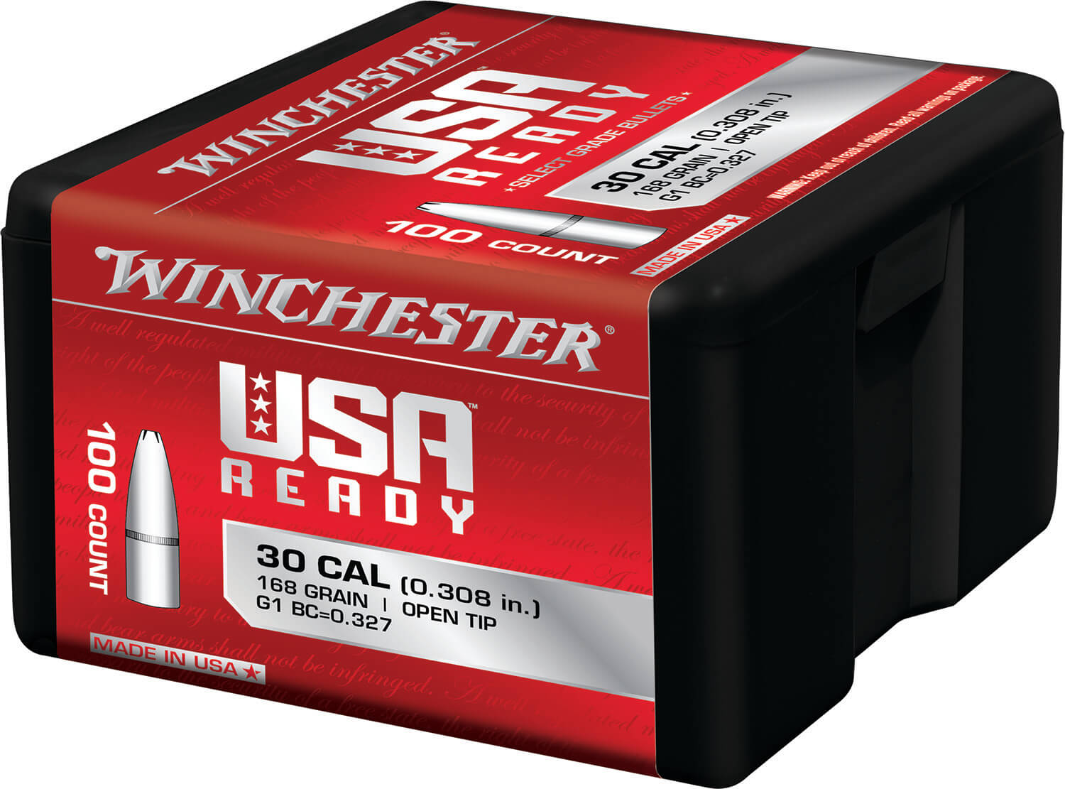Winchester Ammo WBR30168 Centerfire Rifle 308 Win 168 gr Open Tip 100rd Box - Image 2