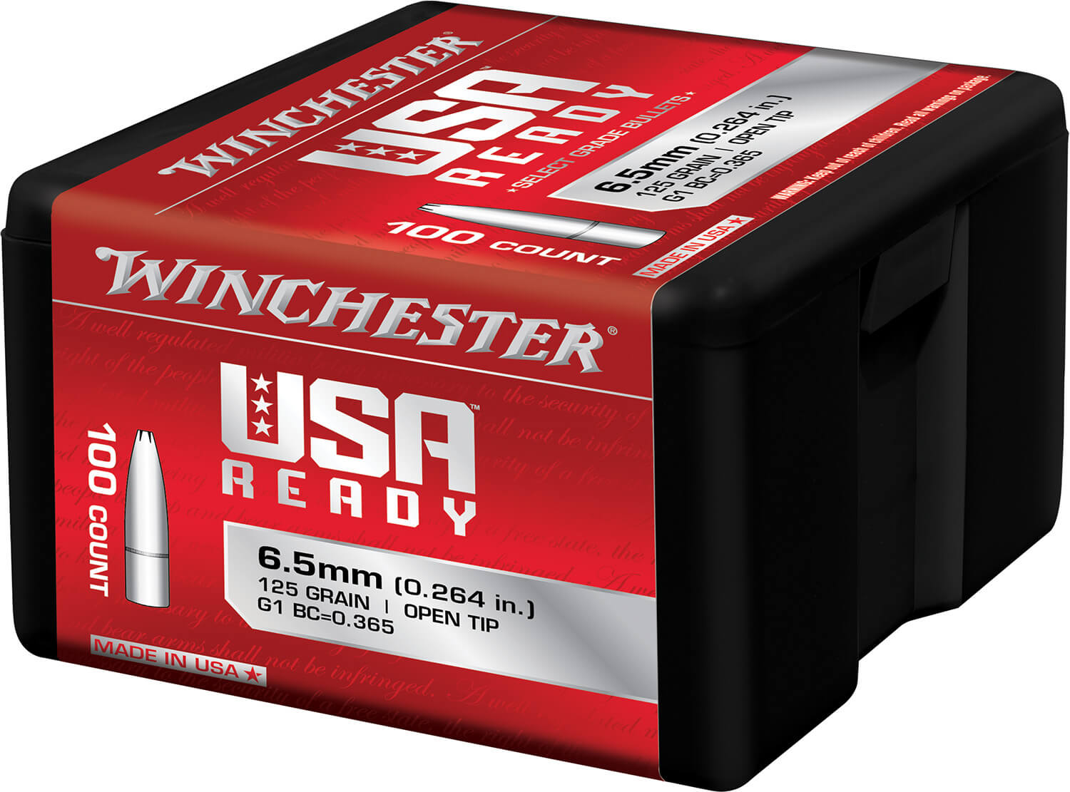 Winchester Ammo WBR65125 Centerfire Rifle 6.5 Creedmoor 125 gr Open Tip 100rd Box - Image 2