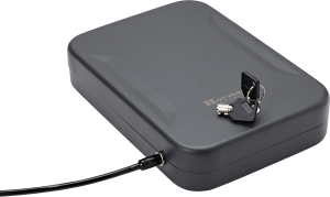 Hornady 95210 Lock Box XL Key Entry Black Steel Holds 1 Handgun 10" L x 7" W x 2" D