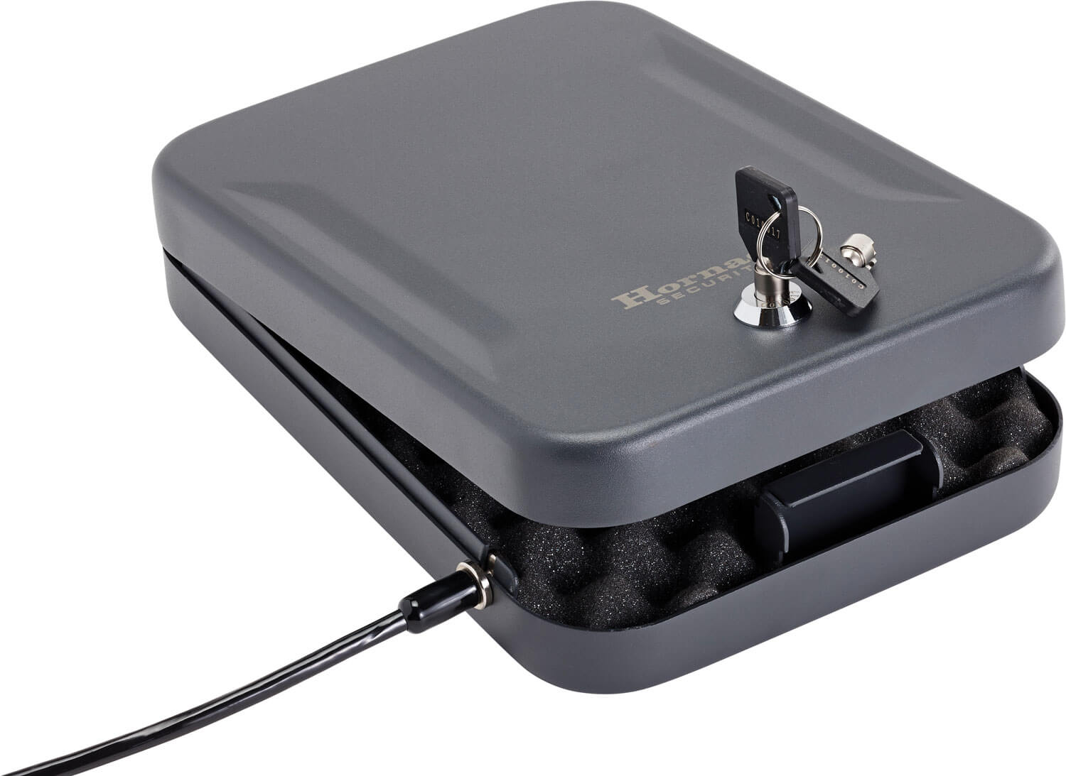 Hornady 95210 Lock Box XL Key Entry Black Steel Holds 1 Handgun 10" L x 7" W x 2" D - Image 2