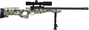 Crickett KSA2151 CPR Complete Package Youth 22 LR 1rd 16.12" Threaded Bull Barrel w/Muzzle Brake  Adjustable Cheek Comb Kryptek Camo Synthetic Stock  Integrated Buttstock & Forend Crickettinny Rails  Includes 4x28 Combat Scope w/Sunshade & Bipod
