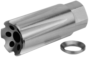 TacFire MZ1020SS Linear Compensator Stainless Steel with 1/2"-28 tpi Threads 2.05" OAL & 0.87" Diameter for 5.56x45mm NATO AR-15