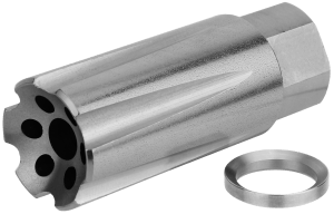 TacFire MZ10209MMSS Linear Compensator Stainless Steel with 1/2"-36 tpi Threads 2.05" OAL & 0.87" Diameter for 9mm Luger AR-Platform
