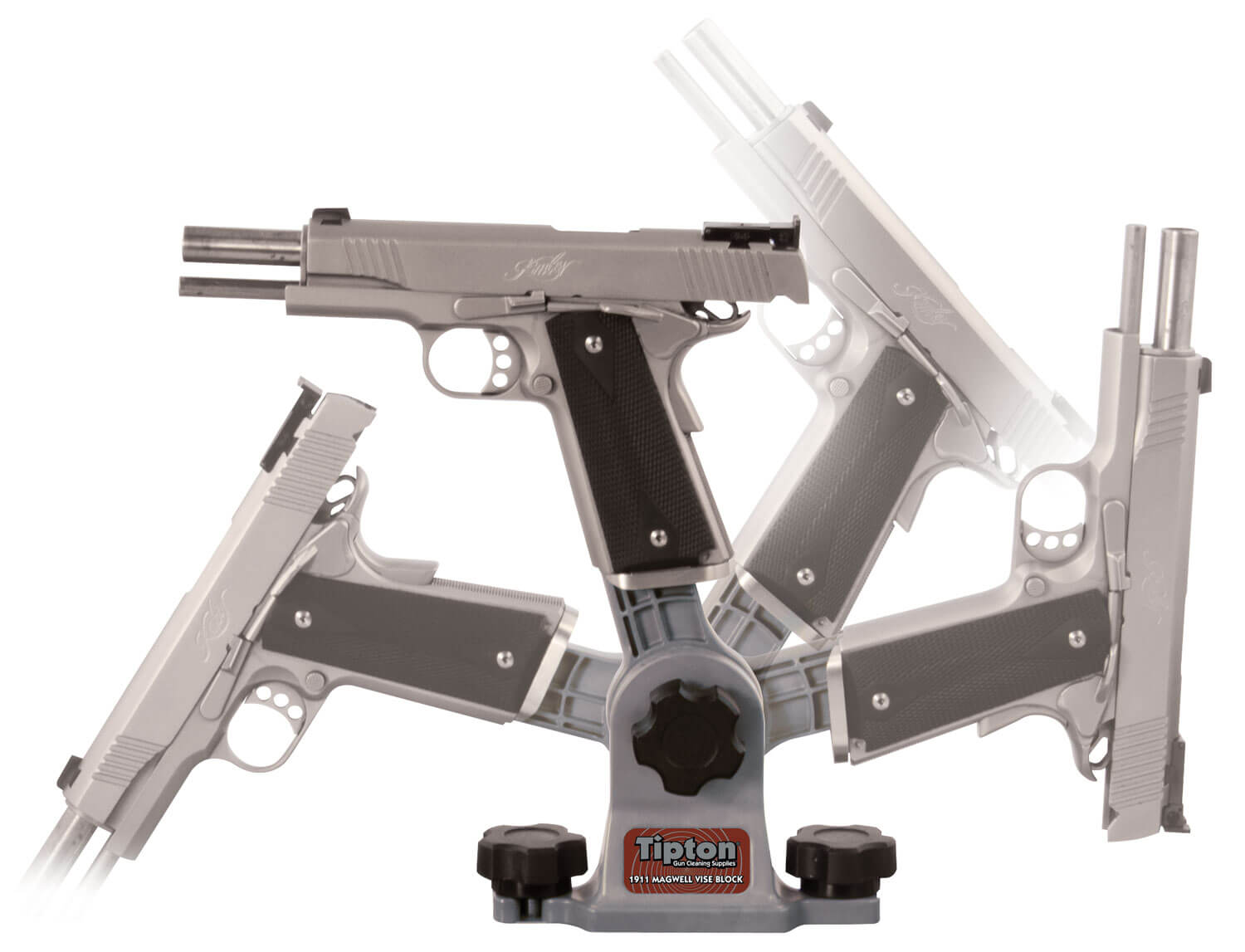 Tipton 558080 1911 Mag Well Vise Block Gun Vise Handgun Firearm Gray/Red Polymer - Image 2