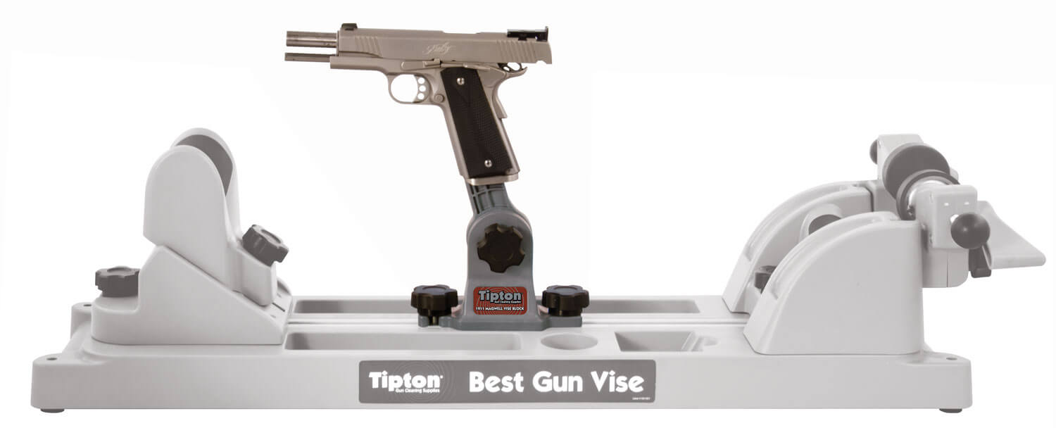 Tipton 558080 1911 Mag Well Vise Block Gun Vise Handgun Firearm Gray/Red Polymer - Image 4