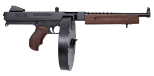 Thompson TA5100D 1927A-1 Lightweight Deluxe 45 ACP Caliber with 10.50" Barrel  100rd Capacity (Drum)  Black Hard Coat Anodized Metal Finish  American Walnut Grip Right Hand