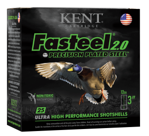 Kent Cartridge K123FS402 Fasteel 2.0  12 Gauge 3" 1 3/8 oz 2 Shot 25rd Box