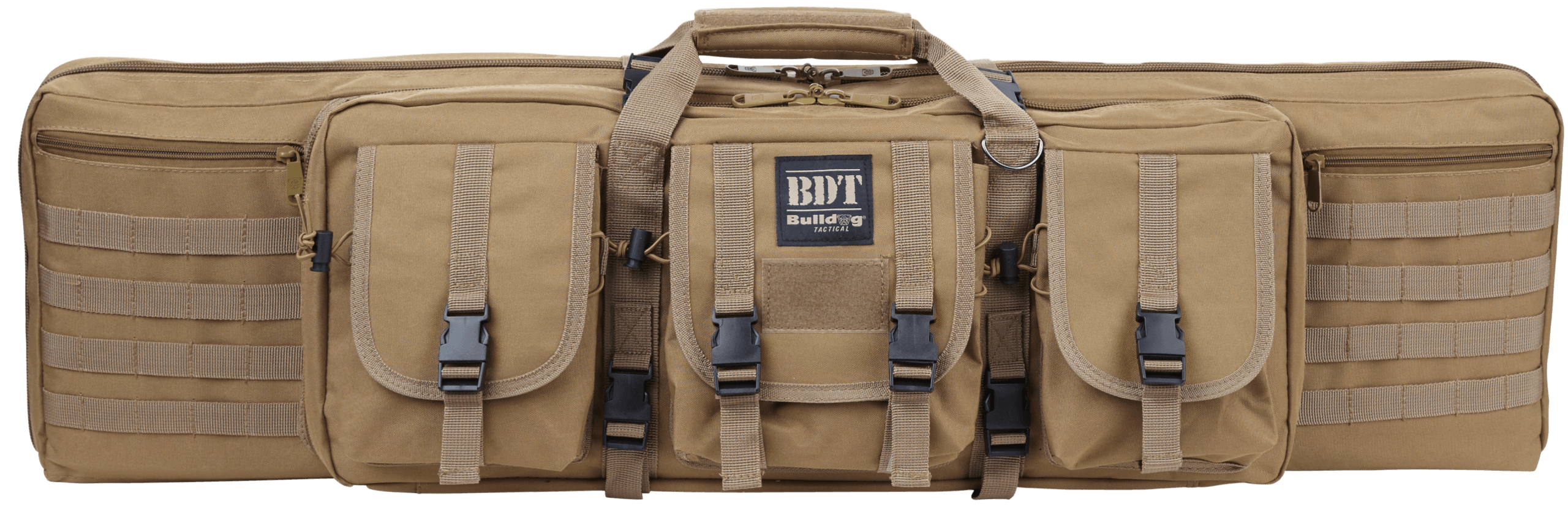 Bulldog BDT3536T BDT Tactical Single 36" Tan Nylon 3 Accessory Pockets Deluxe Padded Backstraps Lockable Zippers Padded Internal Divider
