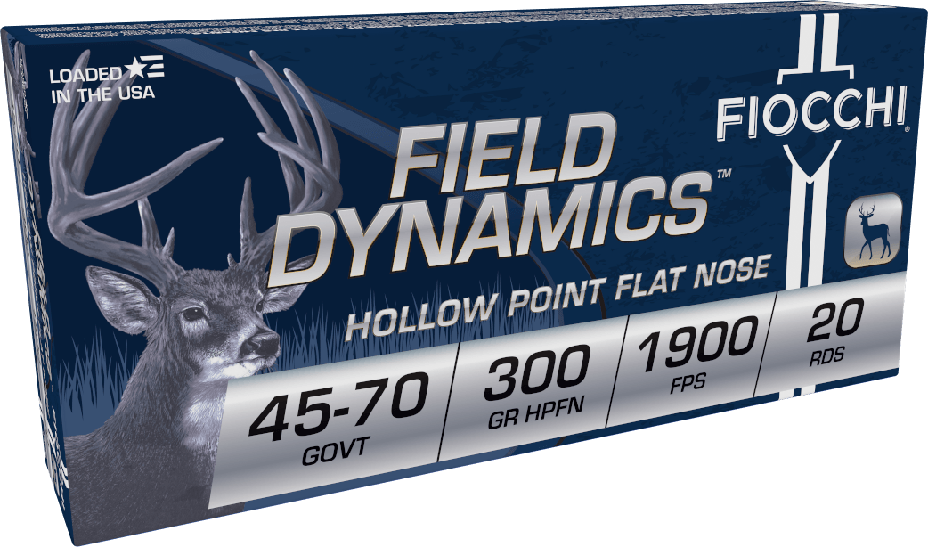 Fiocchi 4570B Field Dynamics 45-70Gov 300gr Hollow Point Flat Nose 20rd Box
