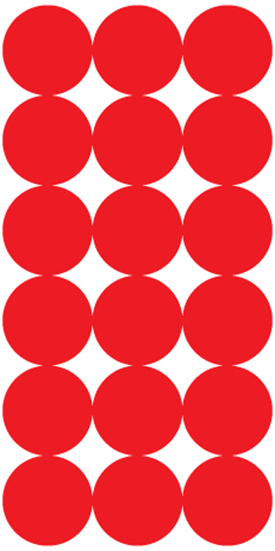 Pro-Shot P432M SplatterShot Repair Pasters Red 1" Self-Adhesive 432 Pasters