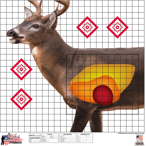 Pro-Shot WDSI5PK Whitetail Sight-In Deer Heavy Paper Hanging Universal 25" x 25" Multi-Color 5 Pack