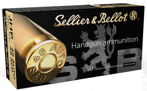 Sellier & Bellot SB45C Handgun 45 ACP 230 gr Jacket Hollow Point 50rd Box