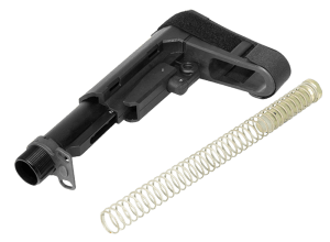 CMMG 55CA9F7 RipBrace Kit 6 Position Black Synthetic with Fastback & P3 Technology for AR-Platform