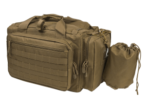 NcStar CVCRB2950T VISM Competition Range Bag with Padded Side Pockets Lockable Zippers Mag Pockets Large D-Rings Wide Padded Shoulder Strap & Tan Finish