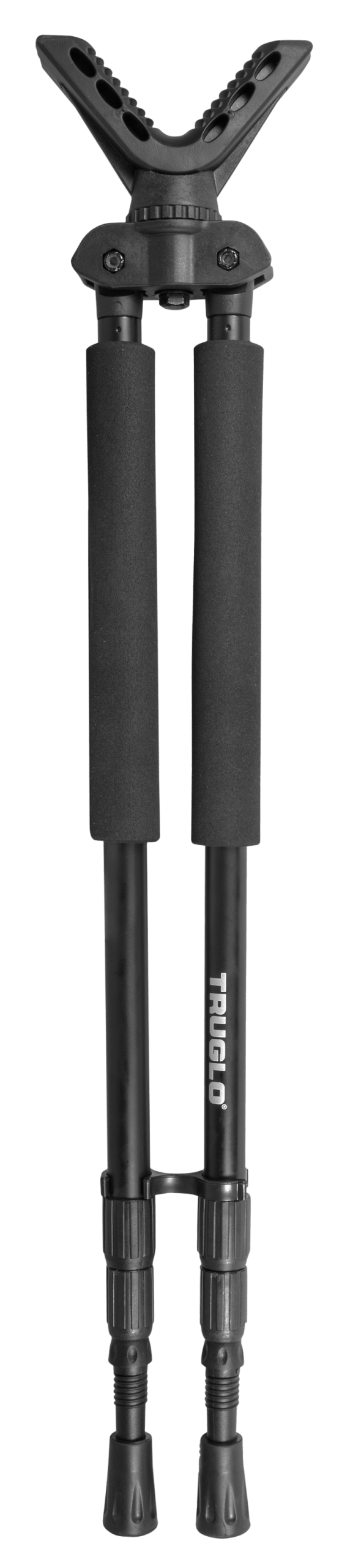 TruGlo TG8920XB Solid-Shot Bipod 21-40" Collapsible Black Aluminum Rubberized V-Brace Twist Lock Adjustable Legs Includes Carry Case w/Shoulder Strap