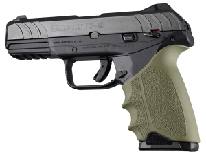 Hogue 17701 HandAll Beavertail made of Rubber with Textured OD Green Finish & Finger Grooves for Ruger Security-9