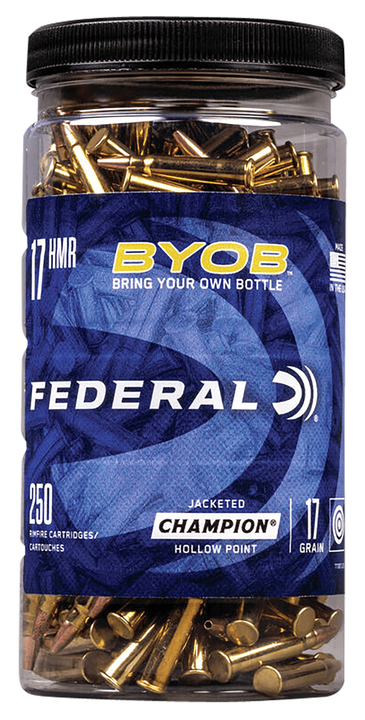 Federal 770BTL250 Champion Training BYOB 17HMR 17gr Speer TNT Jacketed Hollow Point 250rd Box/8 Case