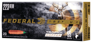 Federal P223TC1 Premium  223Rem 55gr Trophy Copper 20rd Box