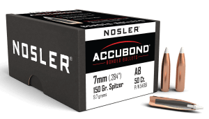 Nosler 54951 AccuBond  7mm .284 150 gr Spitzer Point/ 50rd Box