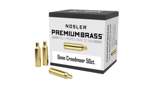 Nosler 10229 Premium Brass Unprimed Cases 6mm Creedmoor Rifle Brass/ 50rd Box