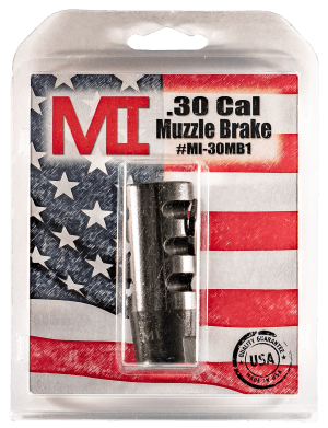 Midwest Industries MIAR30MB1 Muzzle Brake Black Phosphate Steel with 5/8"-24 tpi Threads for 30 Cal AR-Platform