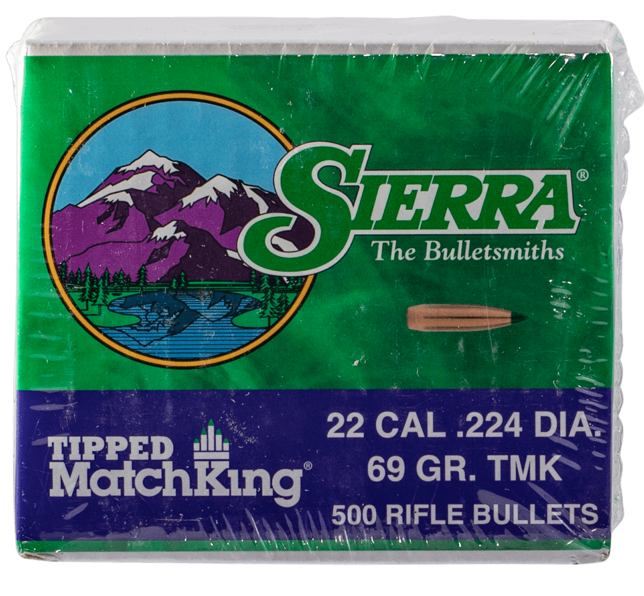 Sierra 7169C Tipped MatchKing .22 Cal .224 69 gr Tipped MatchKing/ 500rd Box
