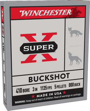 Winchester Ammo XB413 Super X 410 Gauge 3" 5 Pellets 000 Buck Shot 5 Per Box