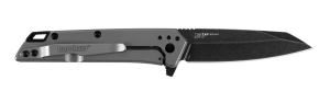 Kershaw 1365 Misdirect 2.90" Folding Reverse Tanto Plain Black Oxide Blackwash 4Cr14 Blade Gray Bead Blasted Stainless Steel Handle Includes Pocket Clip