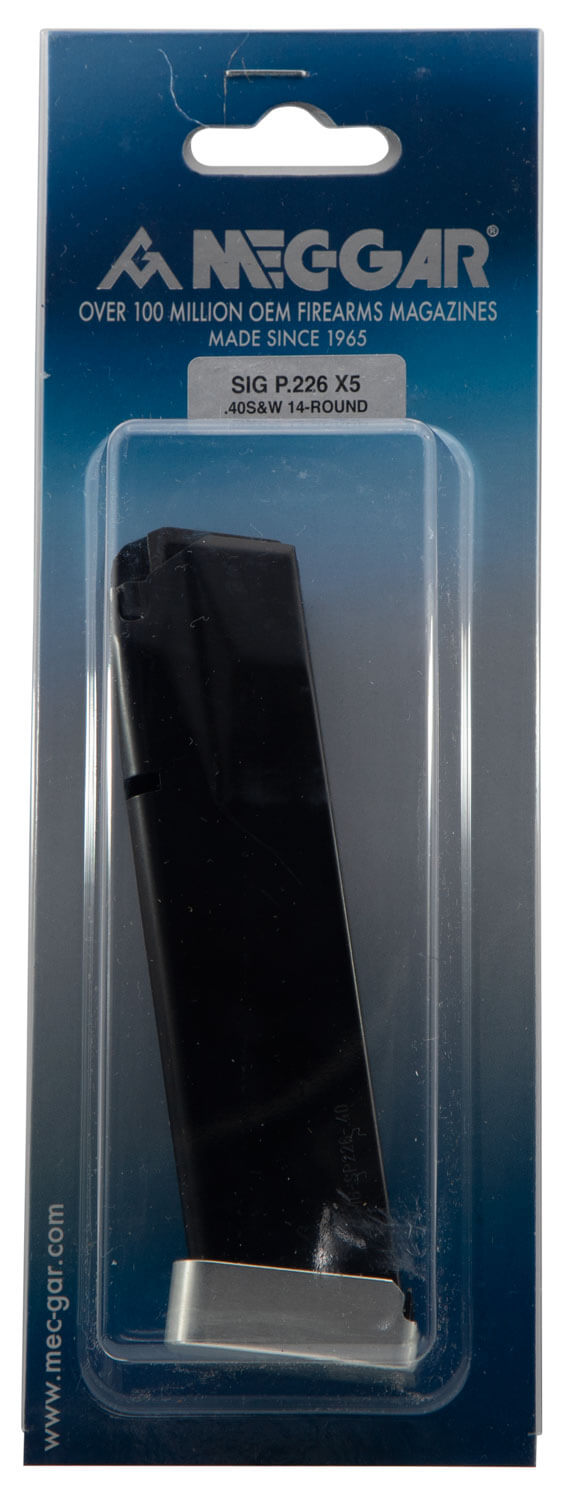 Mec-Gar MG9226X54014AFC Standard 14rd Extended 40 S&W Fits Sig P226 X5 Blued w/Anti-Friction Coating Carbon Steel - Image 2