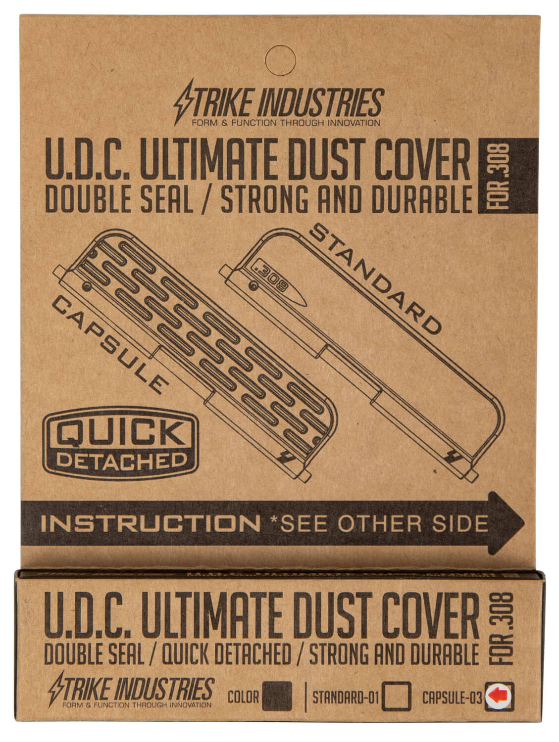 Strike ARUDCE30803BK Ultimate Dust Cover Capsule AR-10 Black Polymer 3.46" - Image 3