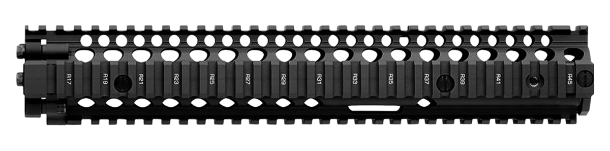 Daniel Defense 0100408001006 M4A1 RIS II Handguard 12.25" 2-Piece Free-Floating Style Made of 6061-T6 Aluminum with Black Anodized Finish & Picatinny Rail for AR-15