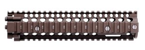 Daniel Defense 0100408020011 MK18 RIS II Handguard 9.55" 2-Piece Free-Floating Style Made of 6061-T6 Aluminum with Flat Dark Earth Anodized Finish & Picatinny Rail for AR-15