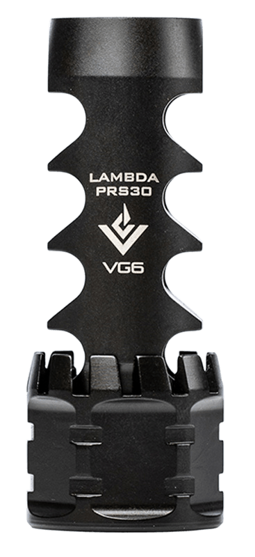 VG6 Precision APVG100029AR1 LAMBDA Black Nitride 17-4 Stainless Steel with 5/8"-24 tpi & 2.95" OAL for Multi-Caliber M5 Platform (30 Cal-300 Win Mag Compatible)