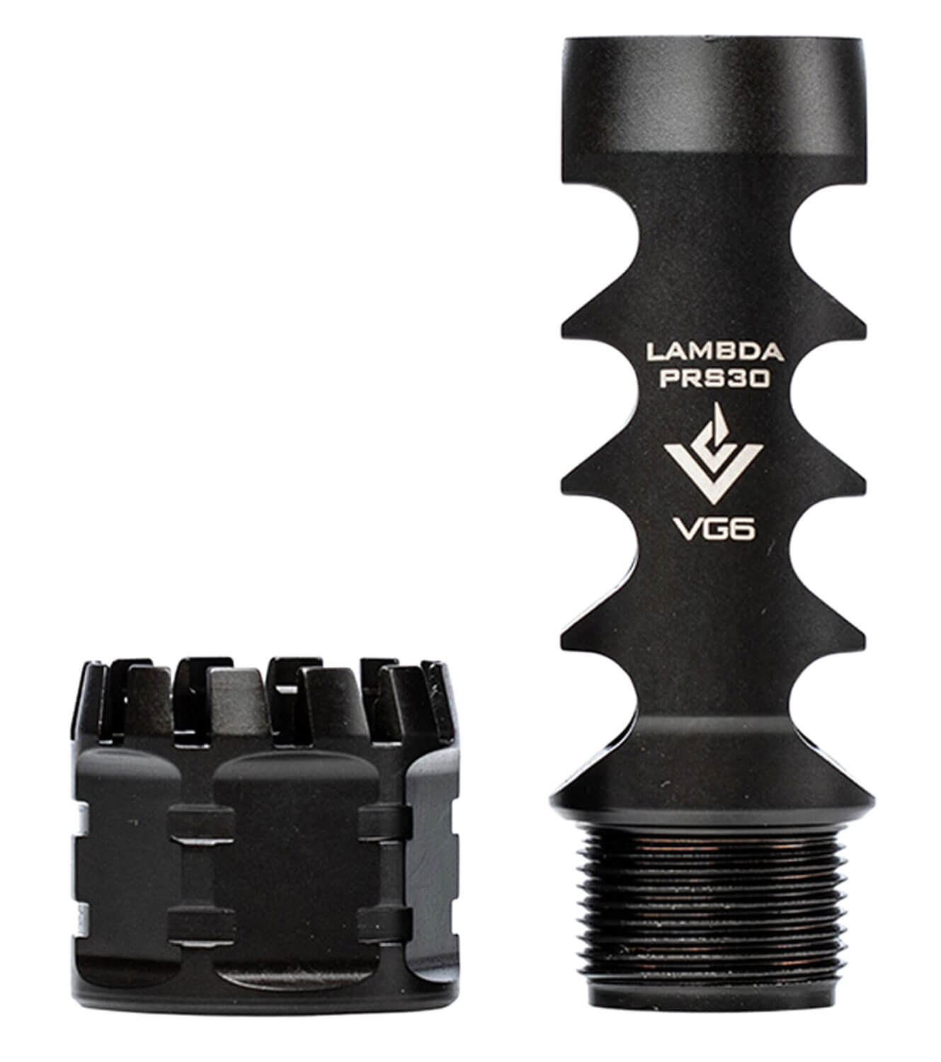 VG6 Precision APVG100029AR1 LAMBDA Black Nitride 17-4 Stainless Steel with 5/8"-24 tpi & 2.95" OAL for Multi-Caliber M5 Platform (30 Cal-300 Win Mag Compatible) - Image 3