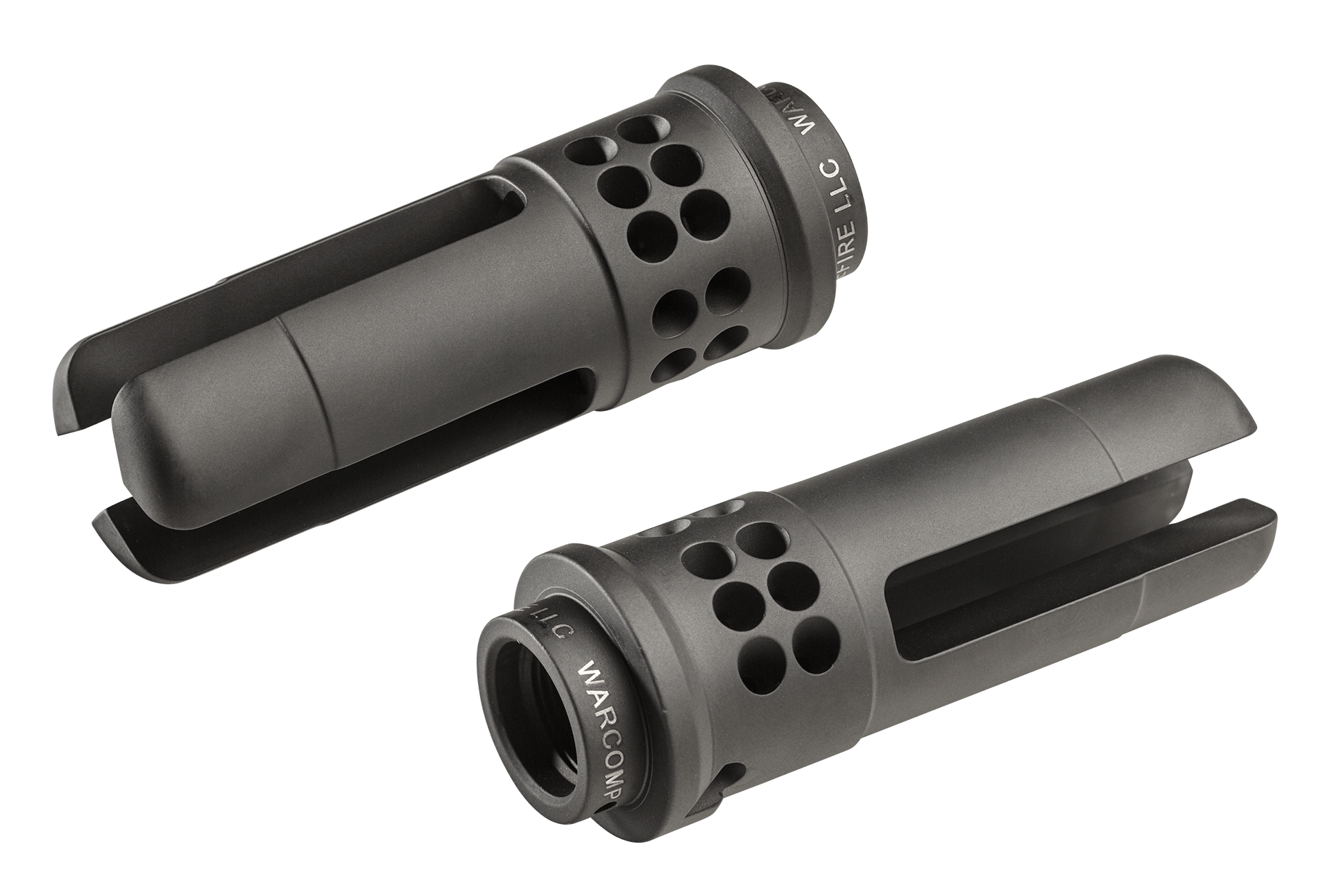 SureFire WARCOMP5561228 Warcomp QD Flash Hider 22 Cal (5.56mm) 1/2"-28 tpi Open Tine 3-Prong Ported Black Stainless Steel for AR/M4-Platform (SOCOM Suppressor Compatible)