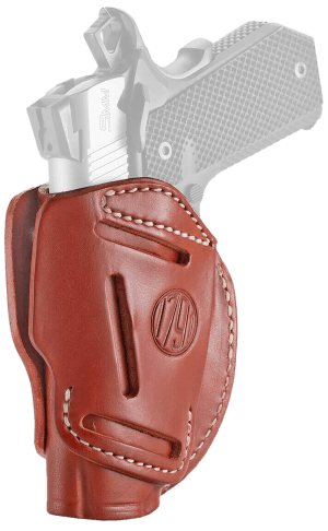 1791 Gunleather 3WH1CBRA 3-Way IWB/OWB Size 01 Classic Brown Leather Belt Loop Fits 1911 3-4" Ambidextrous Hand