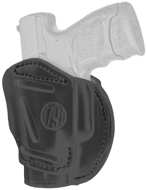 1791 Gunleather 3WH3SBLA 3-Way IWB/OWB Size 03 Stealth Black Leather Belt Loop Compatible w/ Glock 26 Compatible w/ Ruger LC9 Compatible w/ S&W M&P Shield Ambidextrous Hand