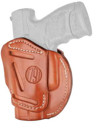 1791 Gunleather 3WH3CBRA 3-Way IWB/OWB Size 03 Classic Brown Leather Belt Loop Compatible w/ Glock 26 Compatible w/ Ruger LC9 Compatible w/ S&W M&P Shield Ambidextrous Hand
