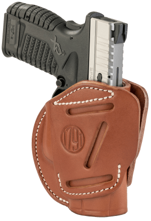 1791 Gunleather 3WH4CBRA 3-Way IWB/OWB Size 04 Classic Brown Leather Belt Loop Fits Walther PPS Fits Taurus G2C Fits Springfield XD/XDS Ambidextrous Hand