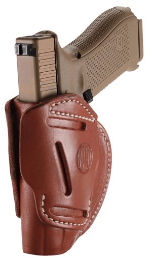 1791 Gunleather 3WH5CBRA 3-Way IWB/OWB Size 05 Classic Brown Leather Belt Loop Compatible w/ Glock 17 Compatible w/ Springfield XD Compatible w/ S&W M&P Compatible w/ HK VP9 Ambidextrous Hand