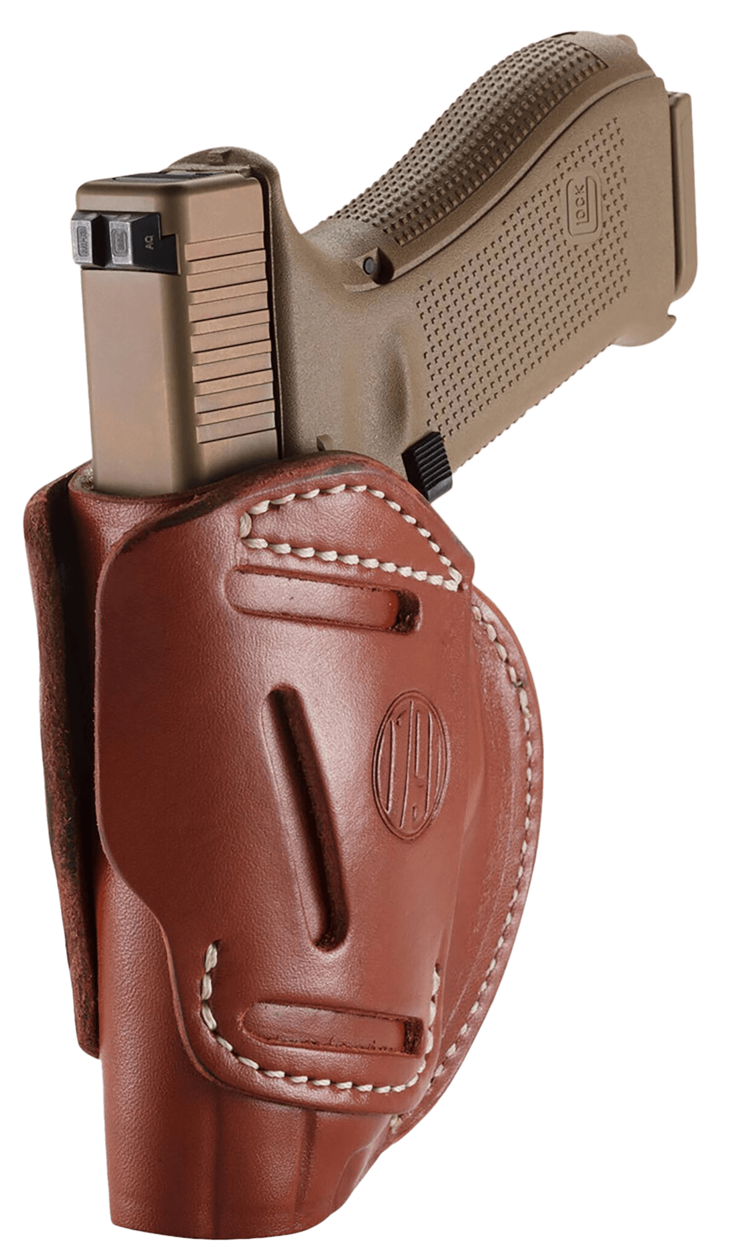 1791 Gunleather 3WH5CBRA 3-Way IWB/OWB Size 05 Classic Brown Leather Belt Loop Compatible w/ Glock 17 Compatible w/ Springfield XD Compatible w/ S&W M&P Compatible w/ HK VP9 Ambidextrous Hand