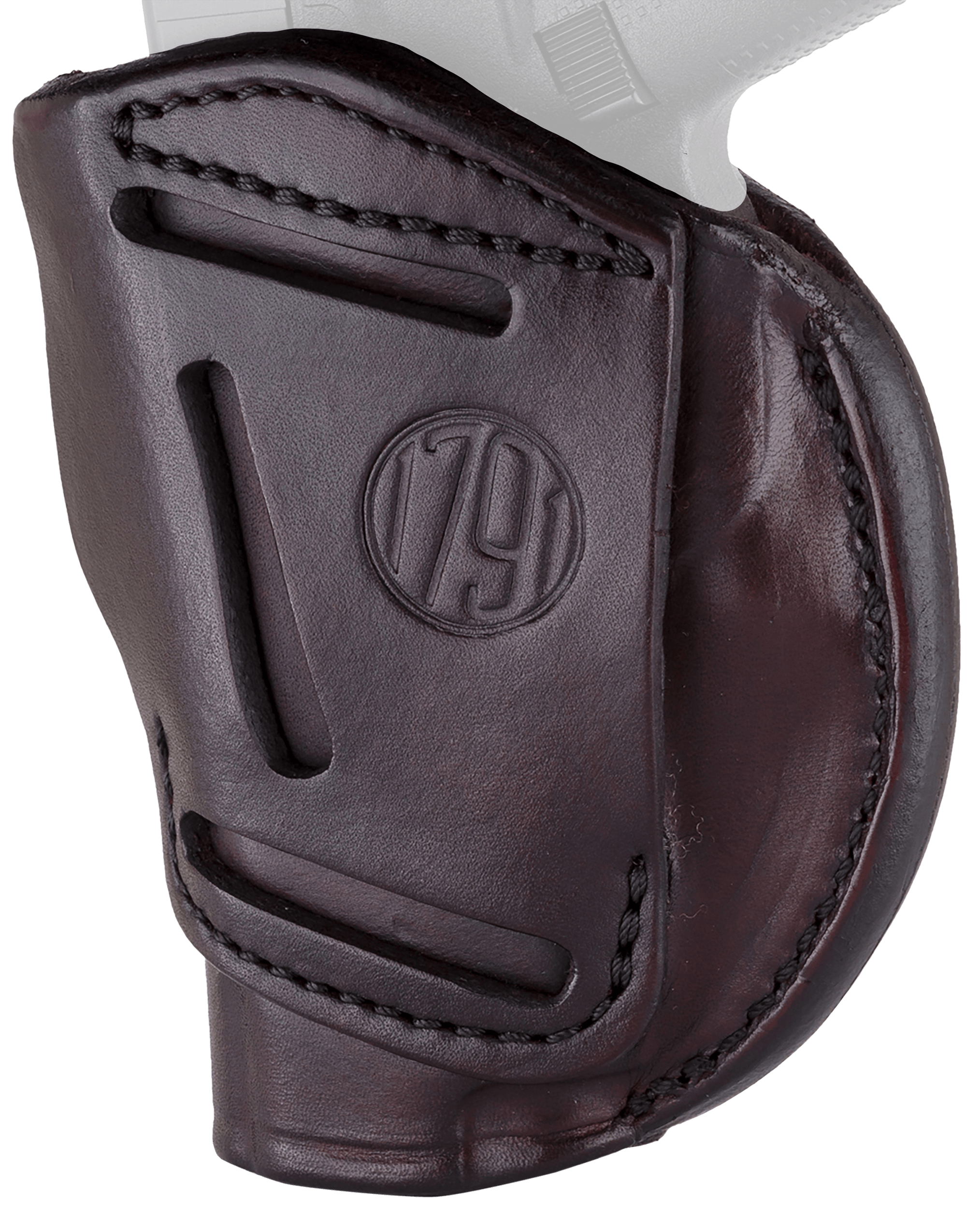 1791 Gunleather 4WH1SBRR 4-Way IWB/OWB 01 Signature Brown Leather Belt Clip Fits 3-4" Barrel 1911 Right Hand