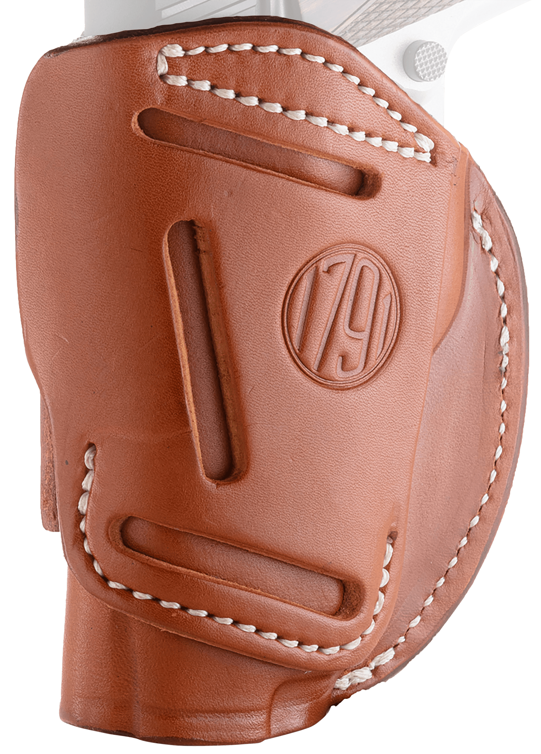 1791 Gunleather 4WH1CBRR 4-Way IWB/OWB 01 Classic Brown Leather Belt Clip Fits 3-4" Barrel 1911