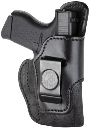 1791 Gunleather RCH3BLKR RCH IWB Size 03 Black Leather Belt Clip Compatible w/Ruger LC9/1911/Glock 43/43X Right Hand