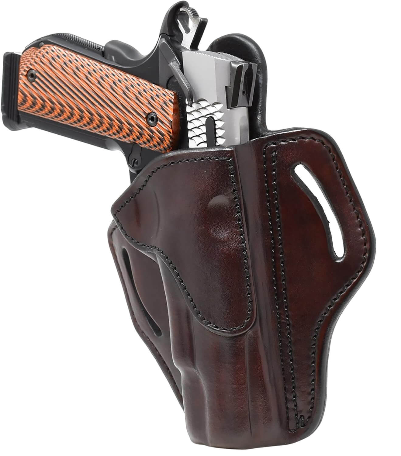 1791 Gunleather BH1SBRR BH1 OWB Size 01 Signature Brown Leather Belt Slide Fits 4-5" 1911 Right Hand - Image 3
