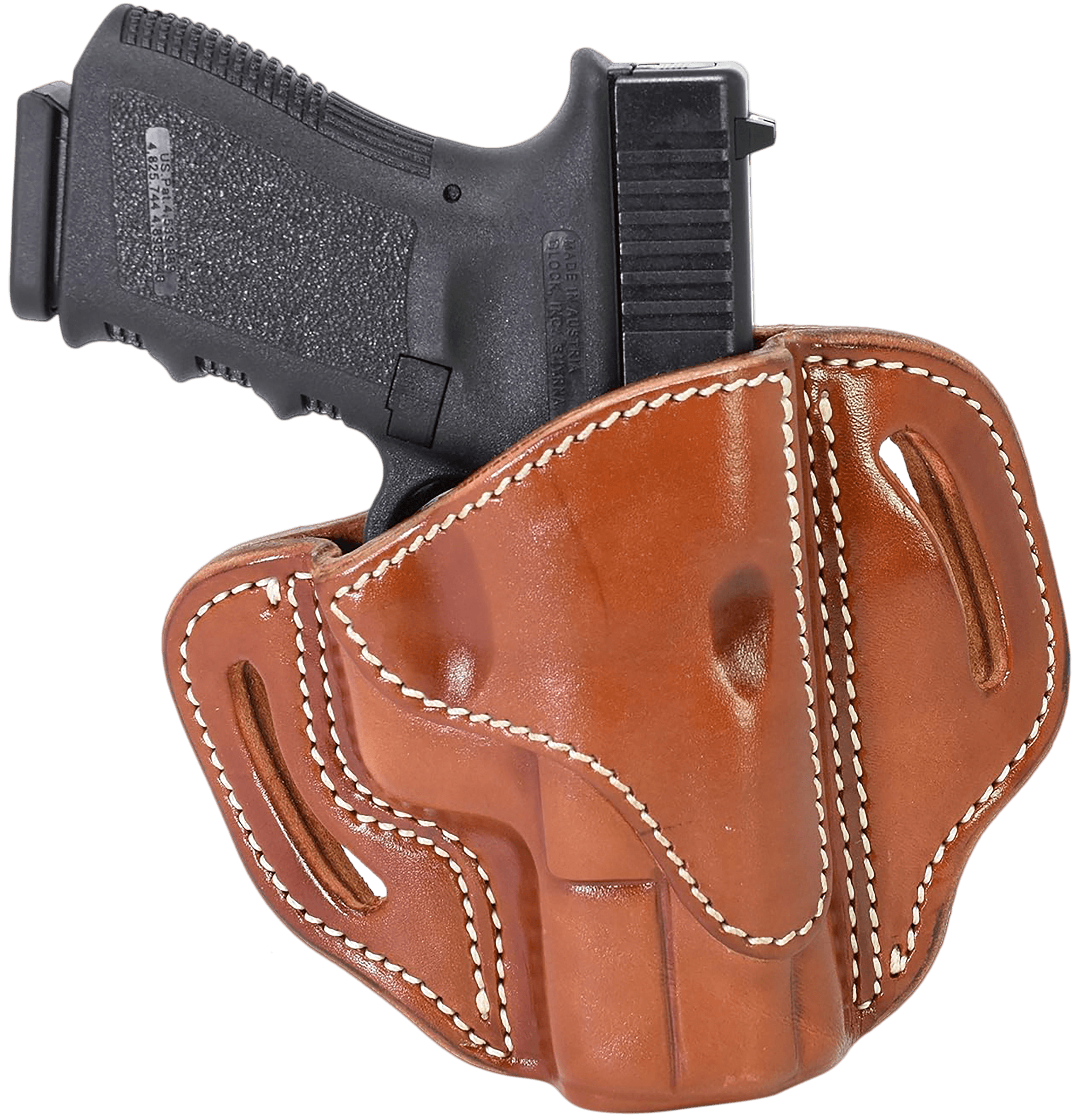 1791 Gunleather BH21CBRR BH2.1 OWB Size 2.1 Classic Brown Leather Belt Slide Compatible w/Glock 17/S&W M&P Shield/Springfield XD Right Hand