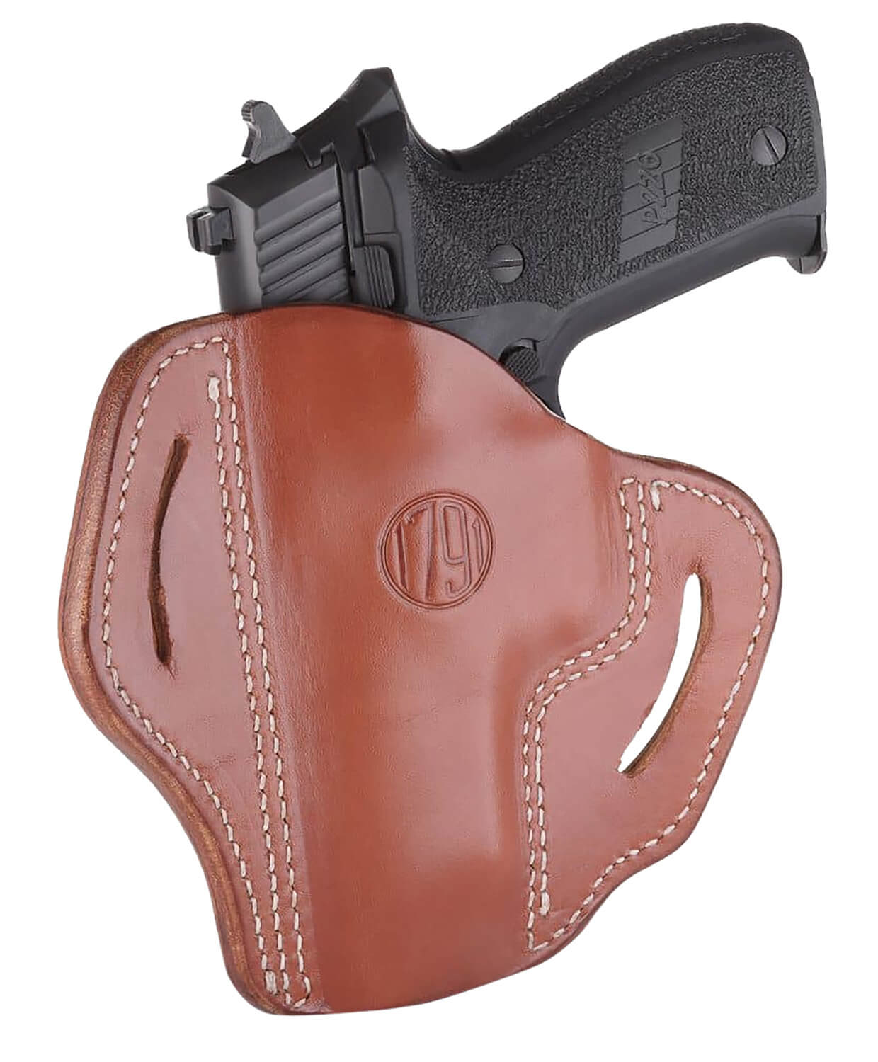1791 Gunleather BH23CBRR BH2.3 OWB Size 2.3 Classic Brown Leather Belt Slide Compatible w/Glock 17/Sig P226/HK VP9 Right Hand - Image 2