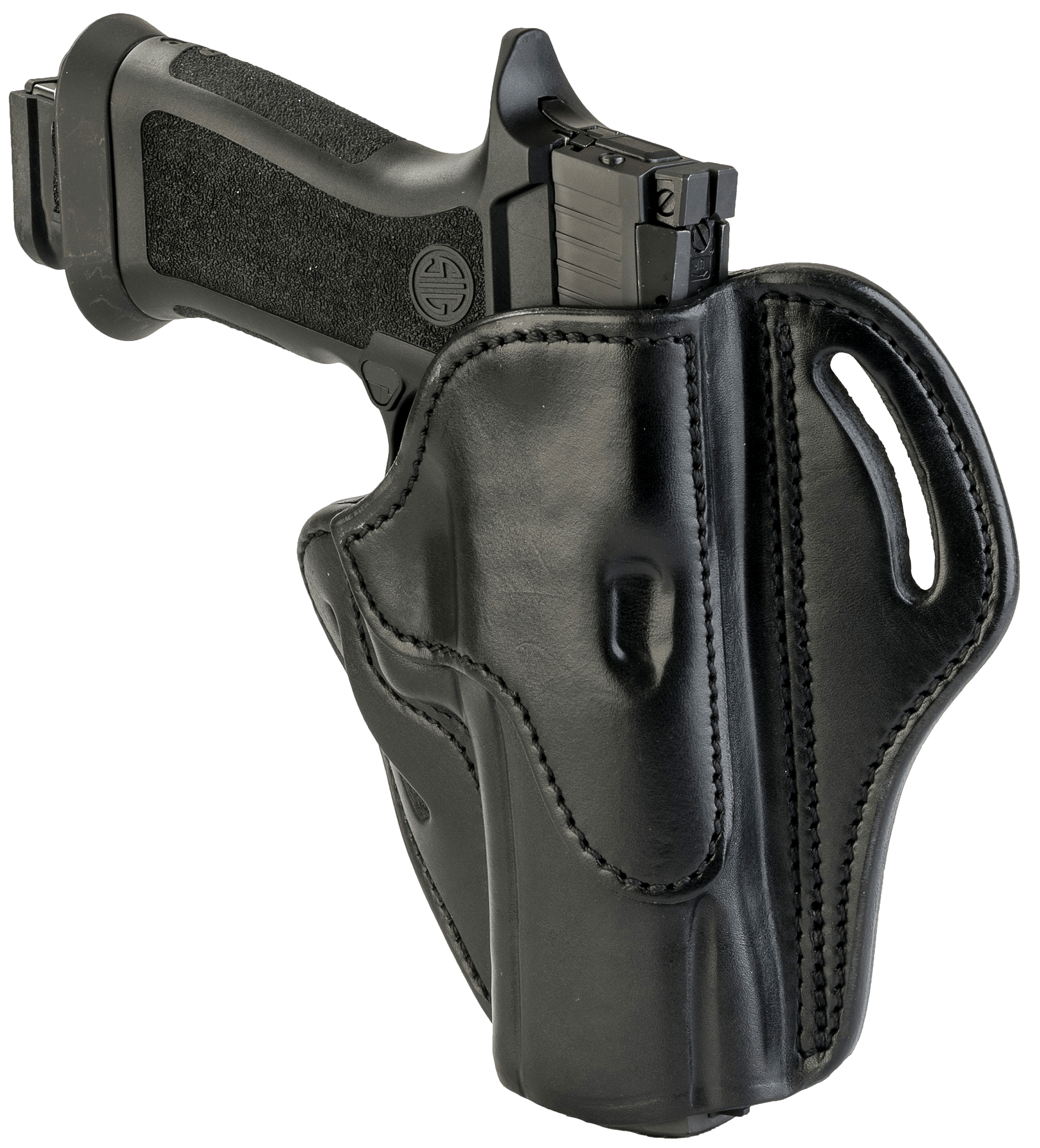 1791 Gunleather BH24SBLR BH2.4 OWB 2.4 Stealth Black Leather Belt Slide Fits Walther PPQ/Sig P320/Springfield XD-M